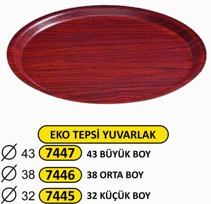 7447 Yuvarlak Tepsi Eko Büyük Boy