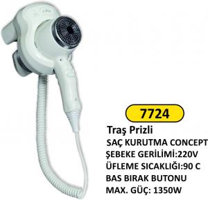 7724 Traş Prizli Saç Kurutma