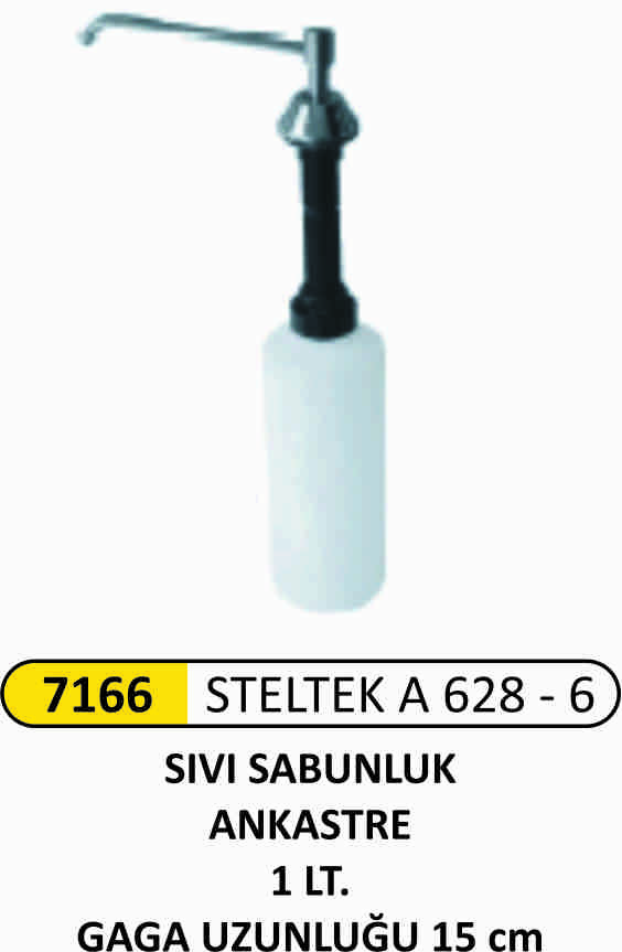 7166 Steltek A 628 Ankastre Sıvı Sabunluk