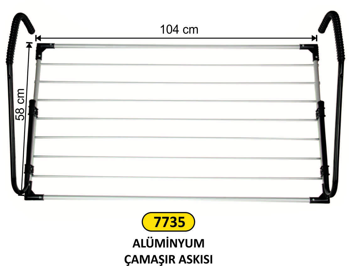 7735 Alüminyum Çamaşır Askısı