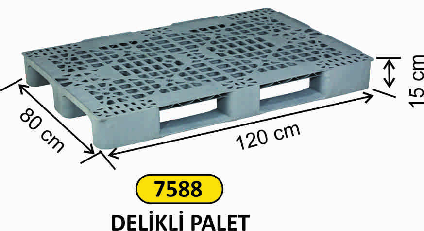 7588 Plastik Delikli Palet 80X120