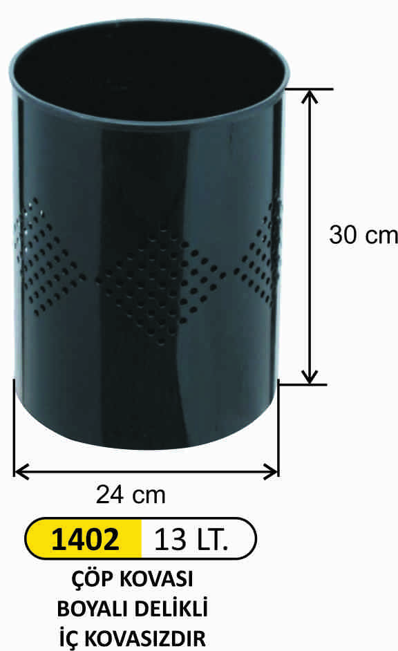 1402 Ofis Çöp Kovası Boyalı Delikli