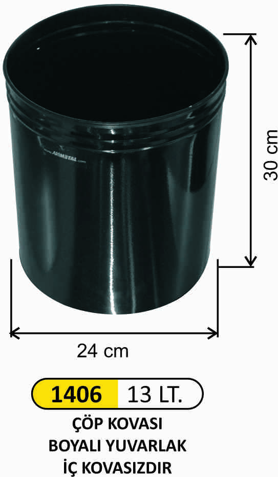 1406 Ofis Çöp Kovası Boyalı