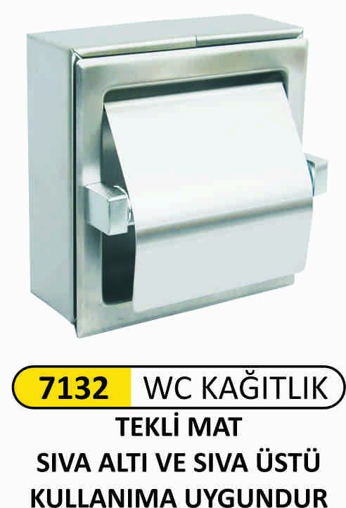 7132 Wc Kağıtlık Paslanmaz Tekli