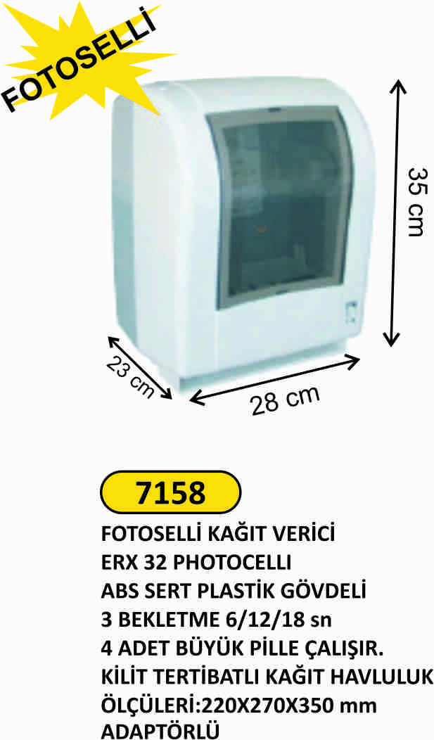 7158 Fotoselli Kağıt Verici Abs Beyaz