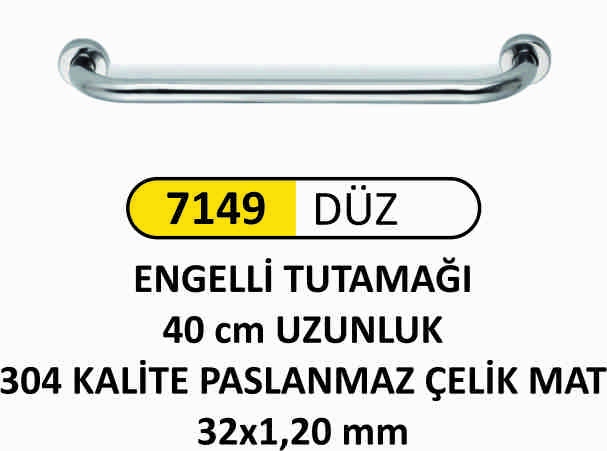 7149 Düz Engelli Tutamağı