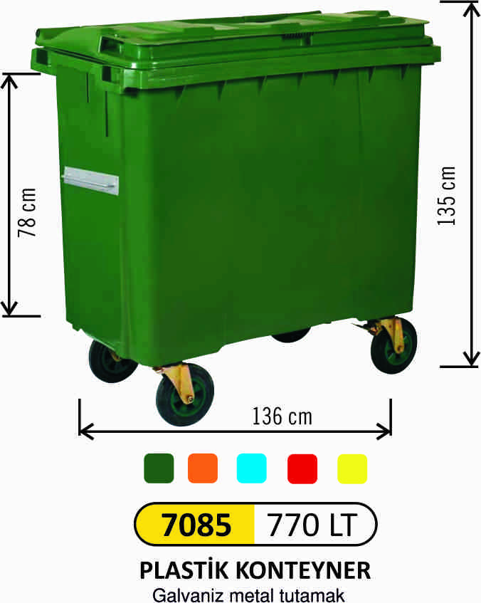 7085 Konteyner 770 Litre Plastik