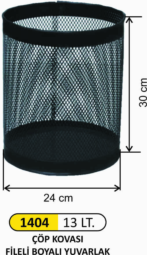 1404 Ofis Çöp Kovası Fileli Boyalı