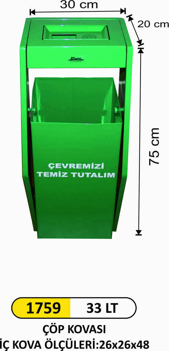 1759 33 Lt Çöp Kovası İç Kovalı