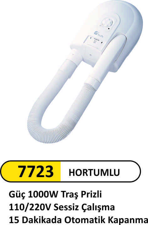 7723 Saç Kurutma Makinesi Hortumlu 1000Watt