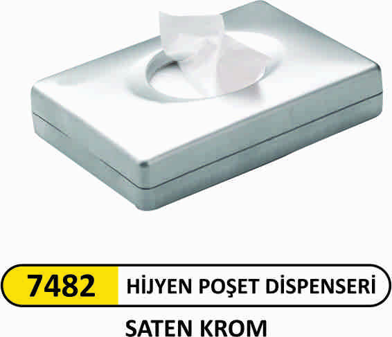 7482 Hijyen Poşet Kutusu Mat Krom