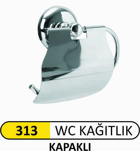 313 Wc Kağıtlık Krom Kapaklı