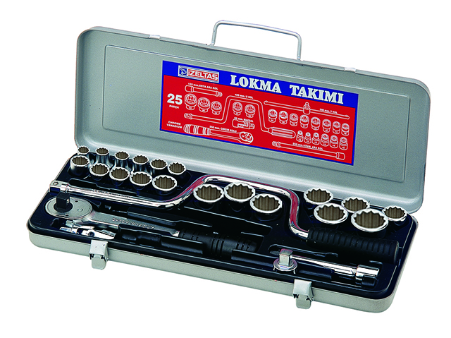 1413 1/2" Lokma Takımı Oniki Köşe (25 Parça Sae)