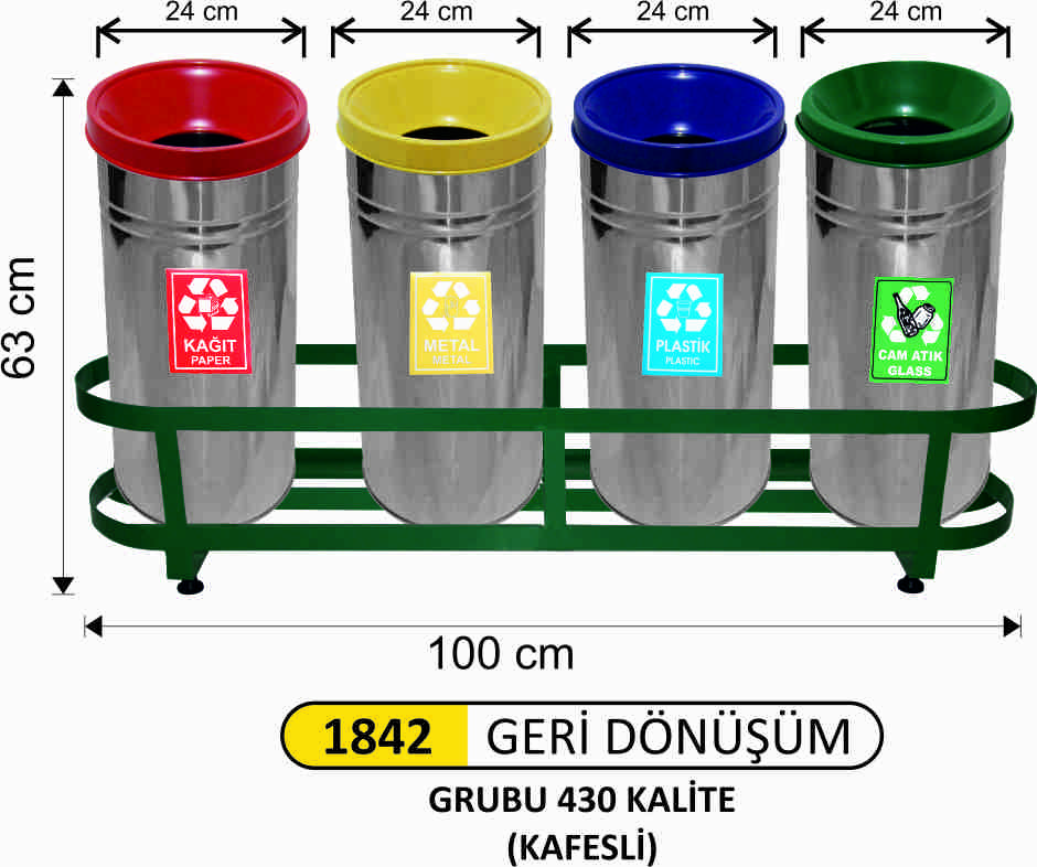 1842 Geri Dönüşüm Grubu 430 Kalite Kafesli