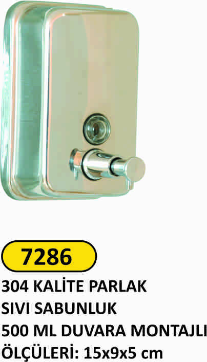 7286 Paslanmaz Sıvı Sabunluk 0.500 Ml